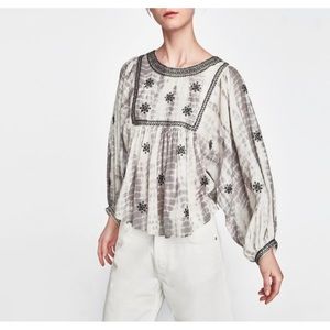 Zara NWT Tie Dye Top - Size Large - Bohemian ✨